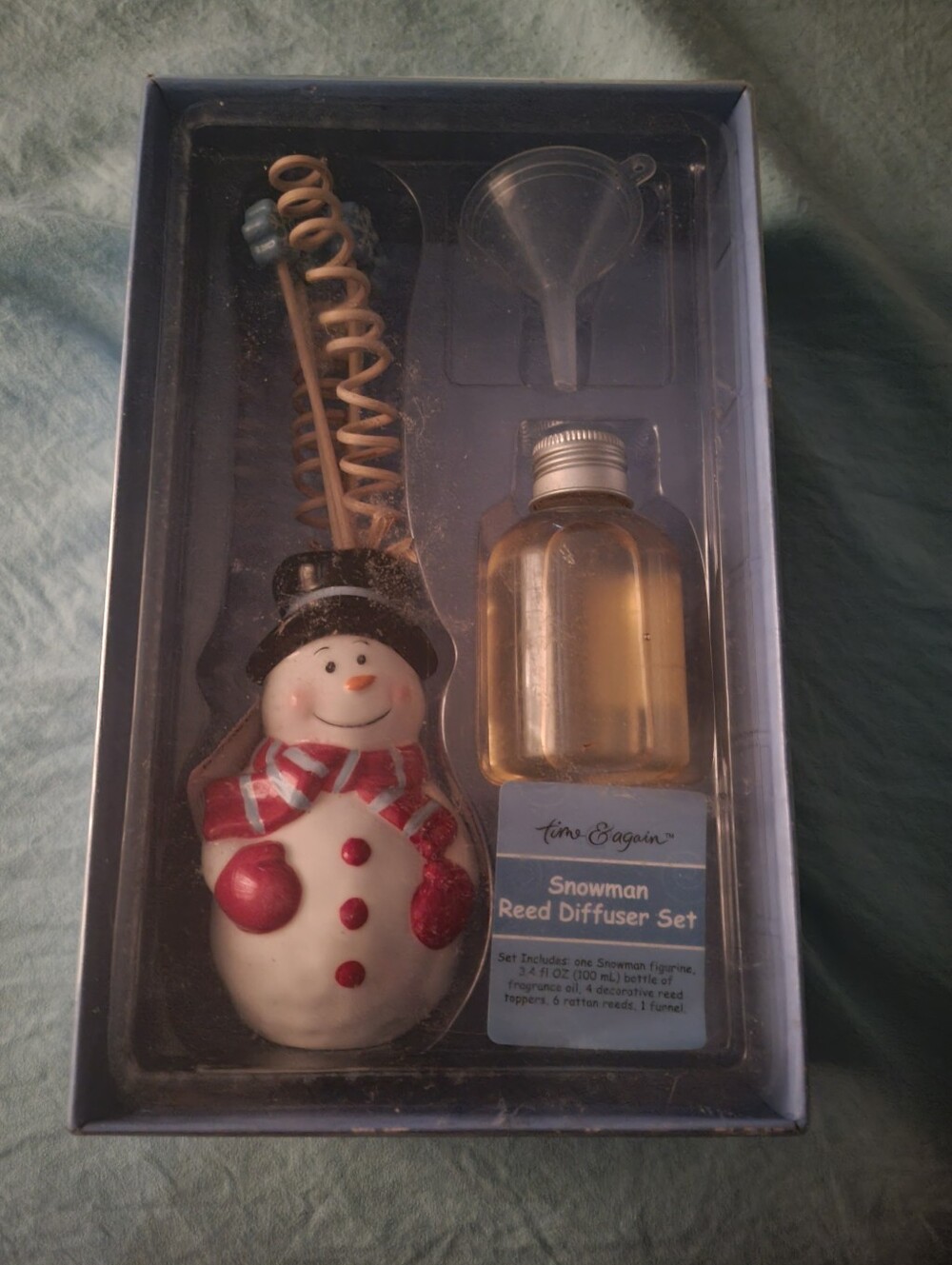 Time And Again Snowman Reed Diffuser Set